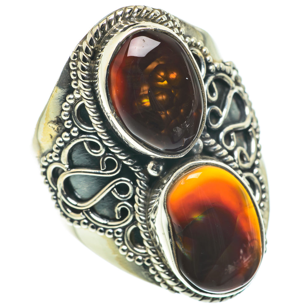 Mexican Fire Agate Rings handcrafted by Anasilvercos - RING63580