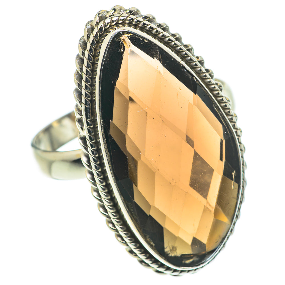 Smoky Quartz Rings handcrafted by Anasilvercos - RING63601