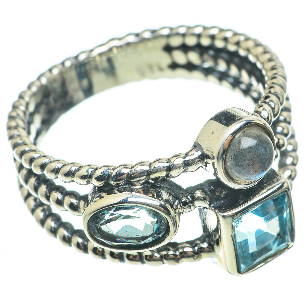 Blue Topaz Rings handcrafted by Anasilvercos - RING63613