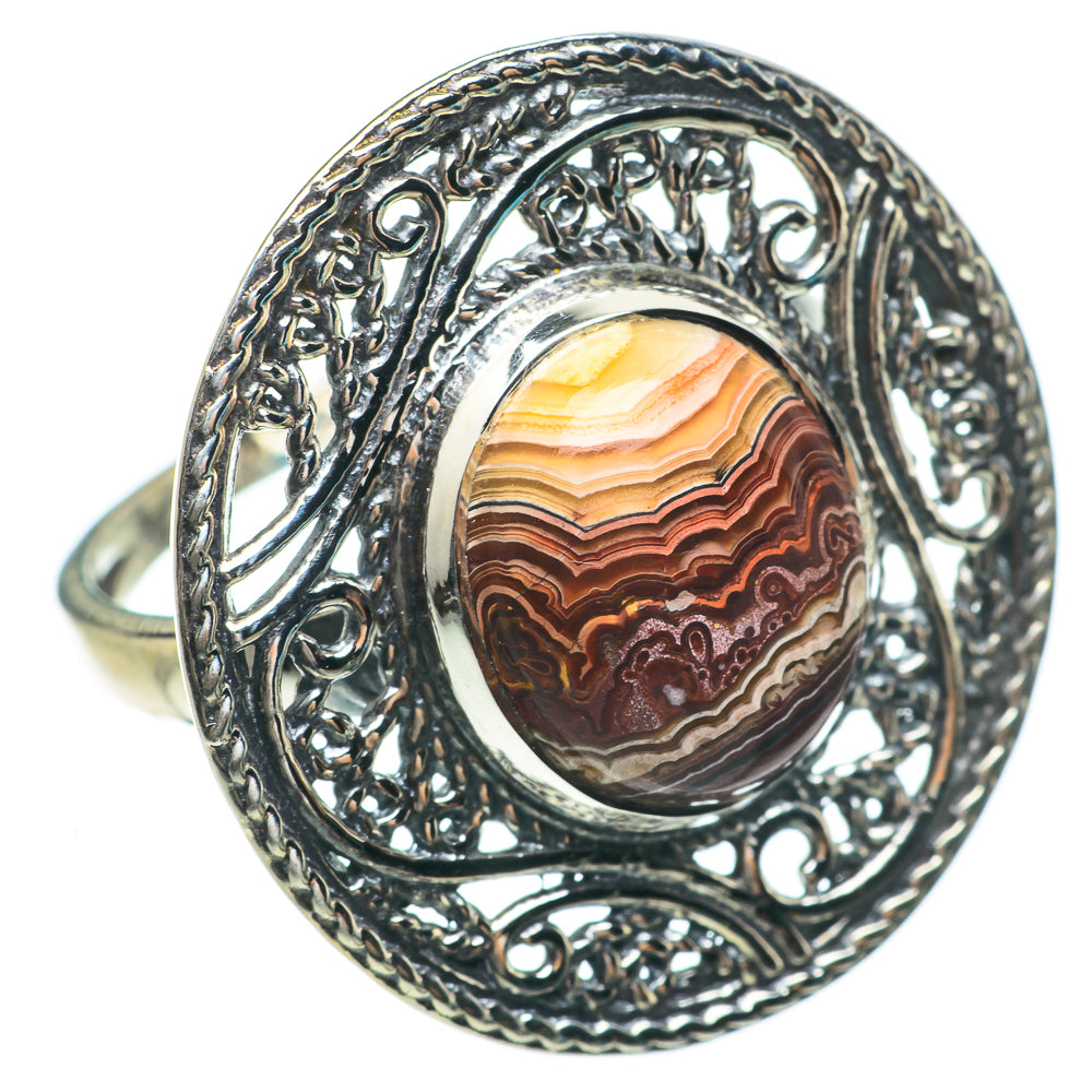 Crazy Lace Agate Rings handcrafted by Anasilvercos - RING63620