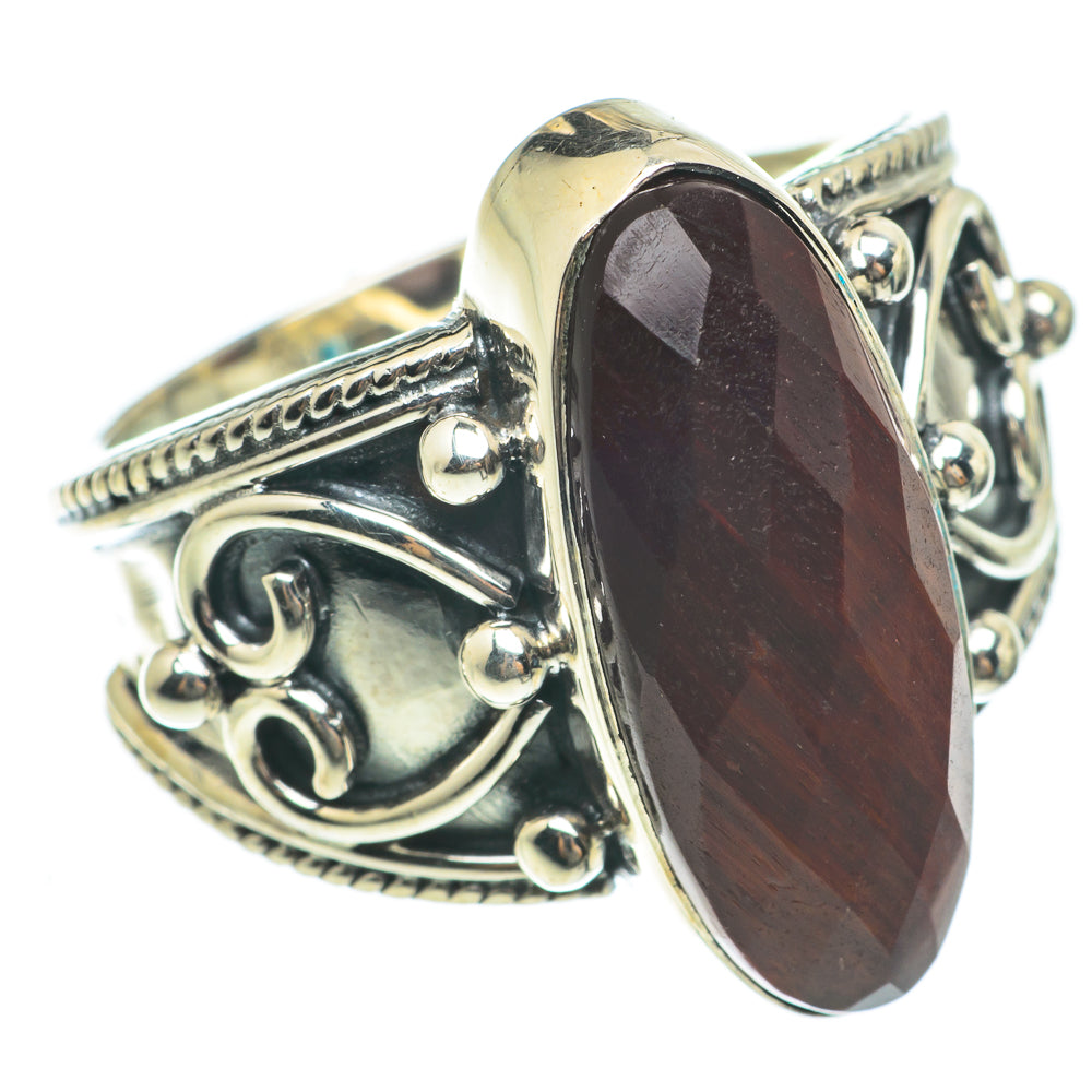 Red Tiger Eye Rings handcrafted by Anasilvercos - RING63647