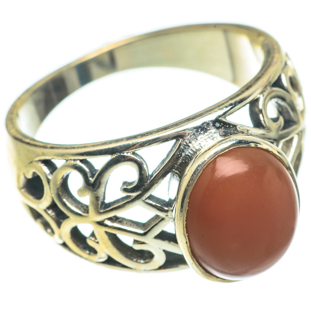 Chocolate Moonstone Rings handcrafted by Anasilvercos - RING63650