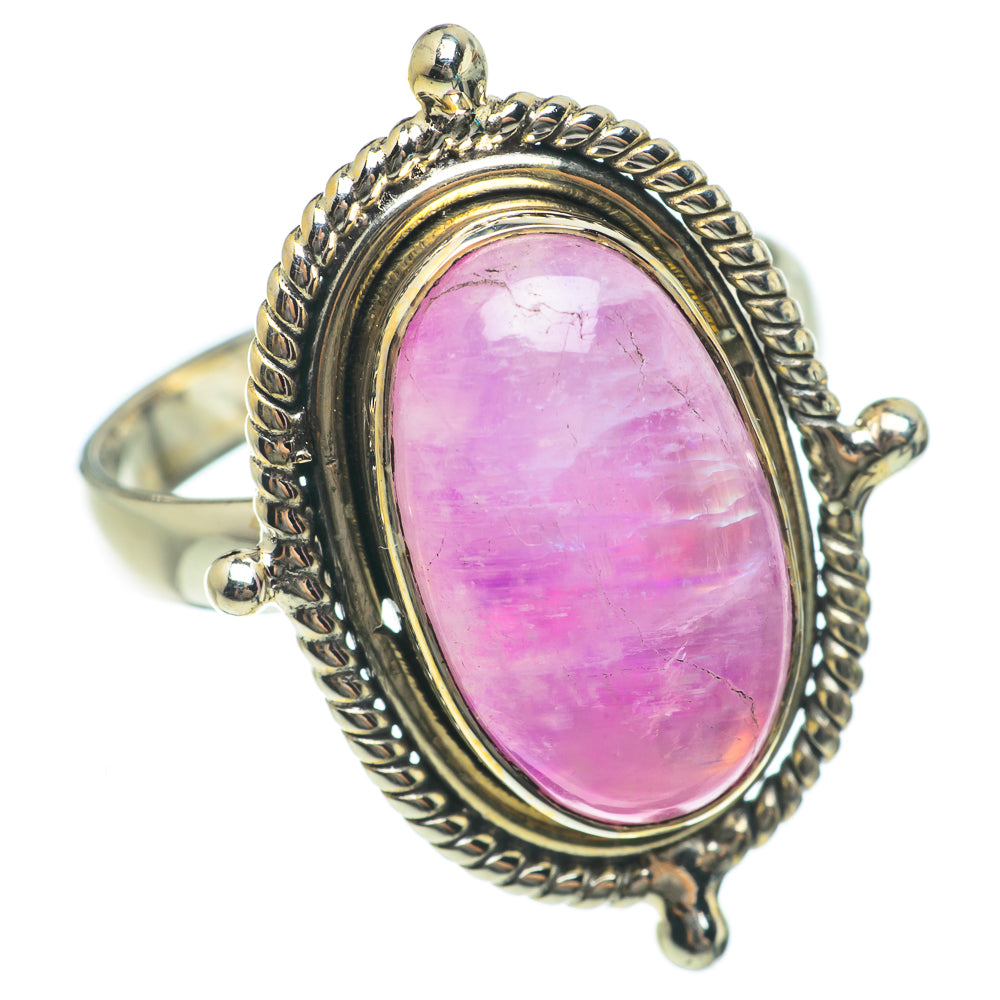 Pink Moonstone Rings handcrafted by Anasilvercos - RING63652