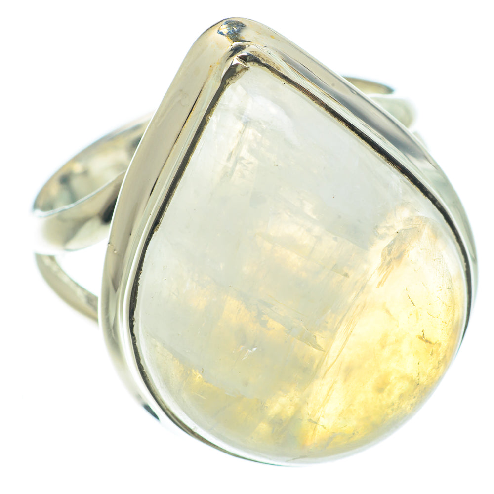 Rainbow Moonstone Rings handcrafted by Anasilvercos - RING63661