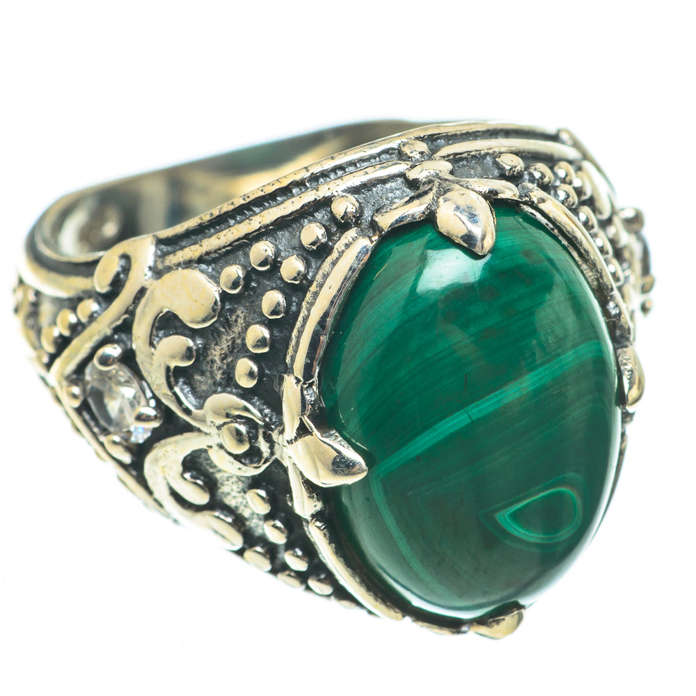 Malachite Rings handcrafted by Anasilvercos - RING63673