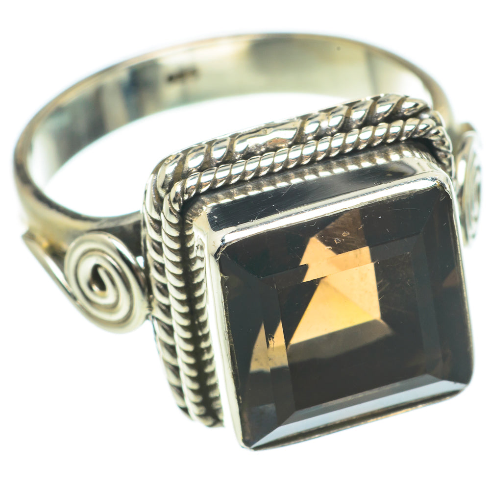 Smoky Quartz Rings handcrafted by Anasilvercos - RING63701