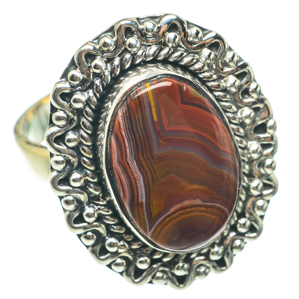 Crazy Lace Agate Rings handcrafted by Anasilvercos - RING63722