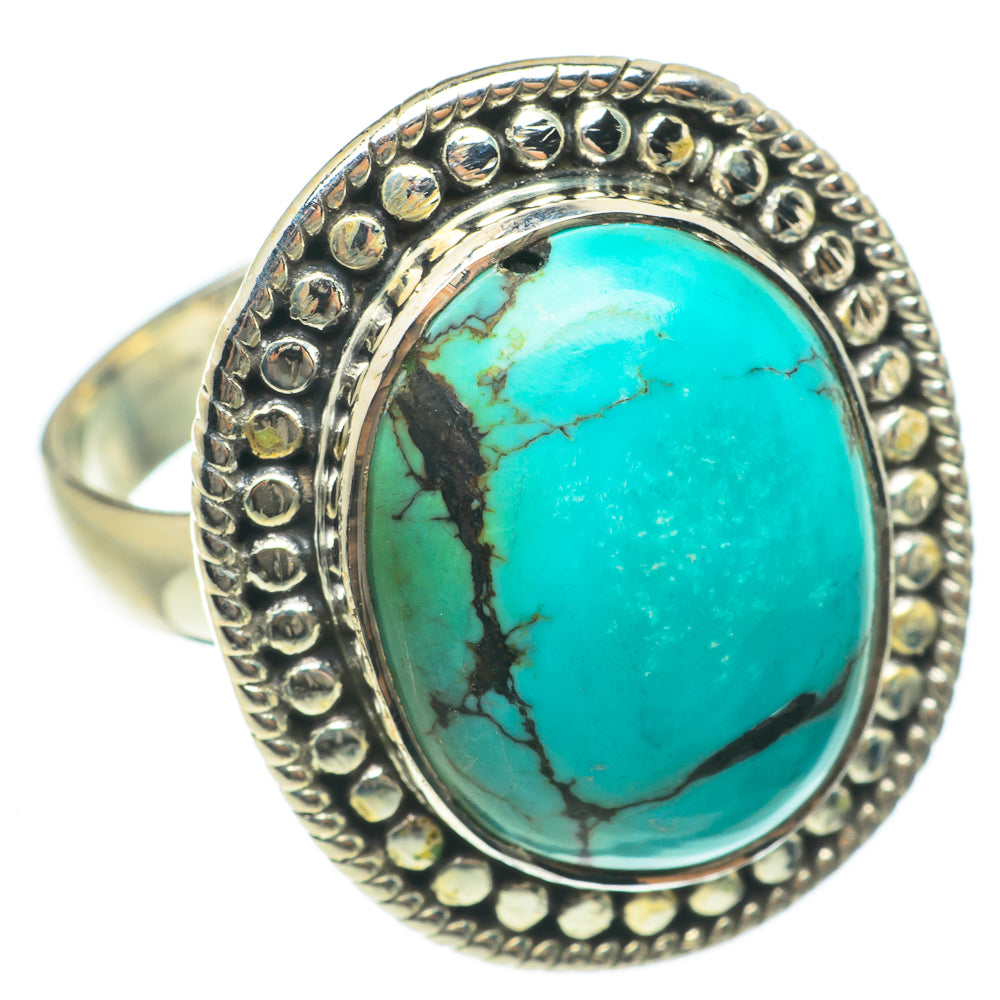 Tibetan Turquoise Rings handcrafted by Anasilvercos - RING63738