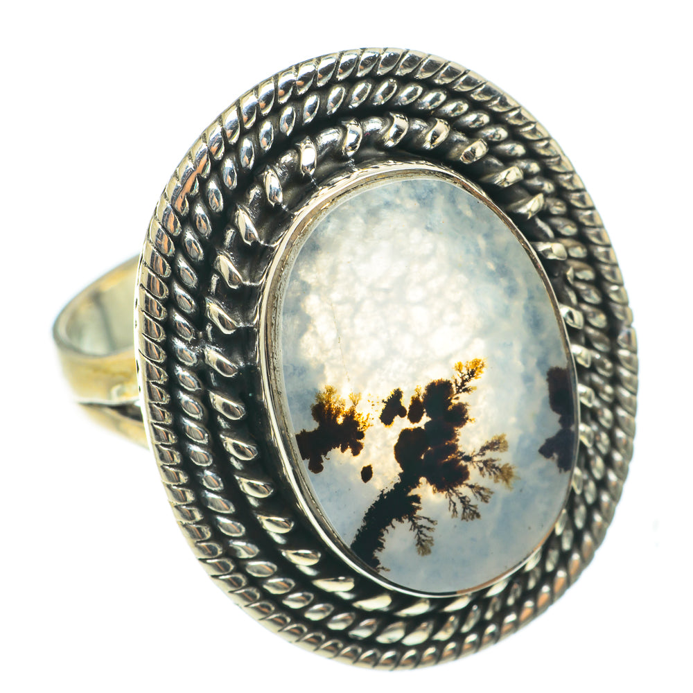 Scenic Dendritic Agate Rings handcrafted by Anasilvercos - RING63786