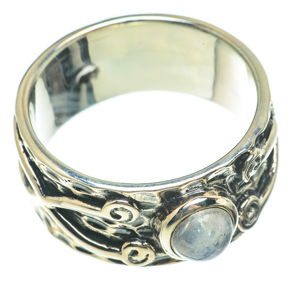 Rainbow Moonstone Rings handcrafted by Anasilvercos - RING63796