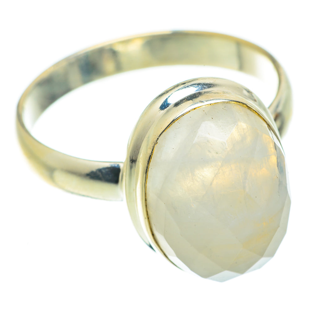 Rainbow Moonstone Rings handcrafted by Anasilvercos - RING63802