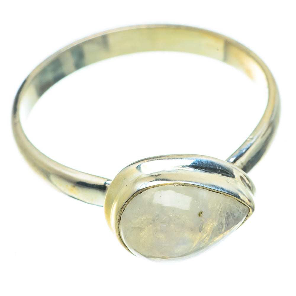 Rainbow Moonstone Rings handcrafted by Anasilvercos - RING63806