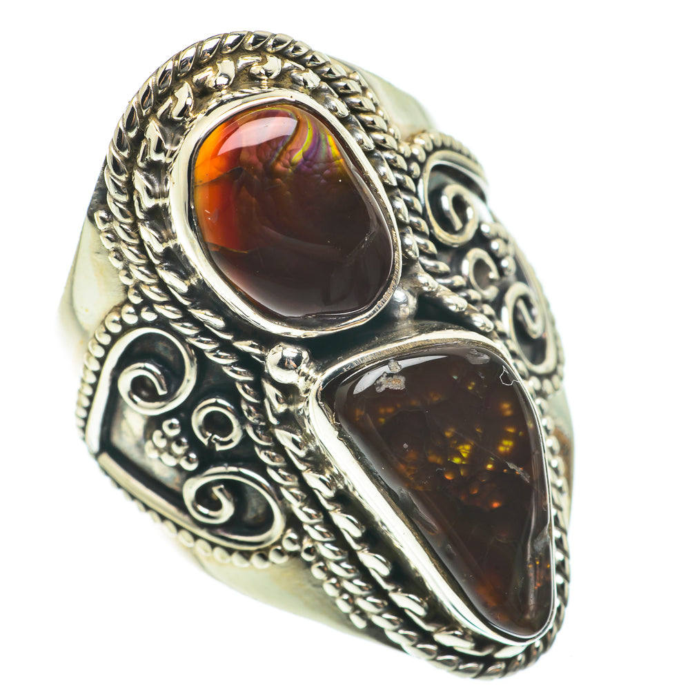 Mexican Fire Agate Rings handcrafted by Anasilvercos - RING63821