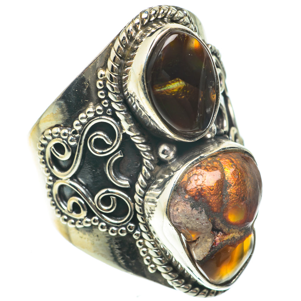 Mexican Fire Agate Rings handcrafted by Anasilvercos - RING63878