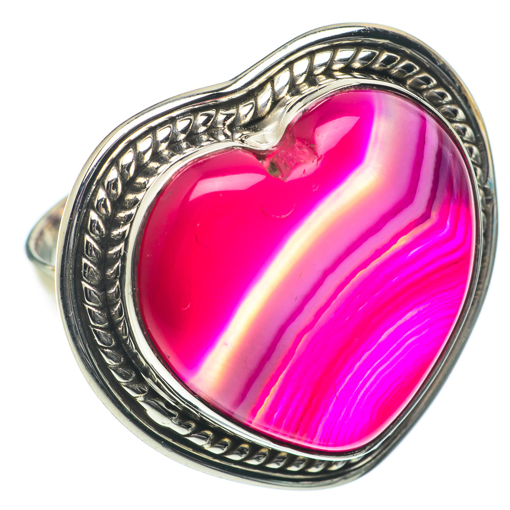 Pink Botswana Agate Rings handcrafted by Anasilvercos - RING63890