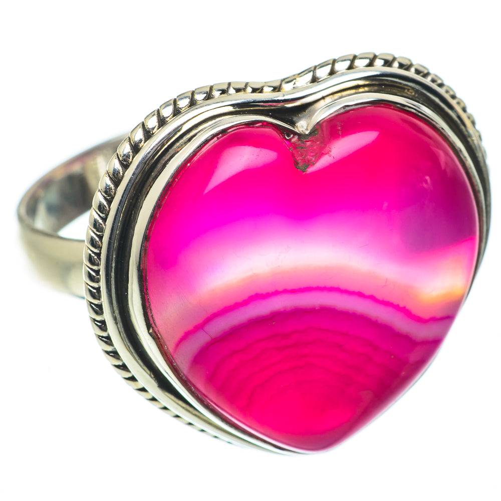 Pink Botswana Agate Rings handcrafted by Anasilvercos - RING63891
