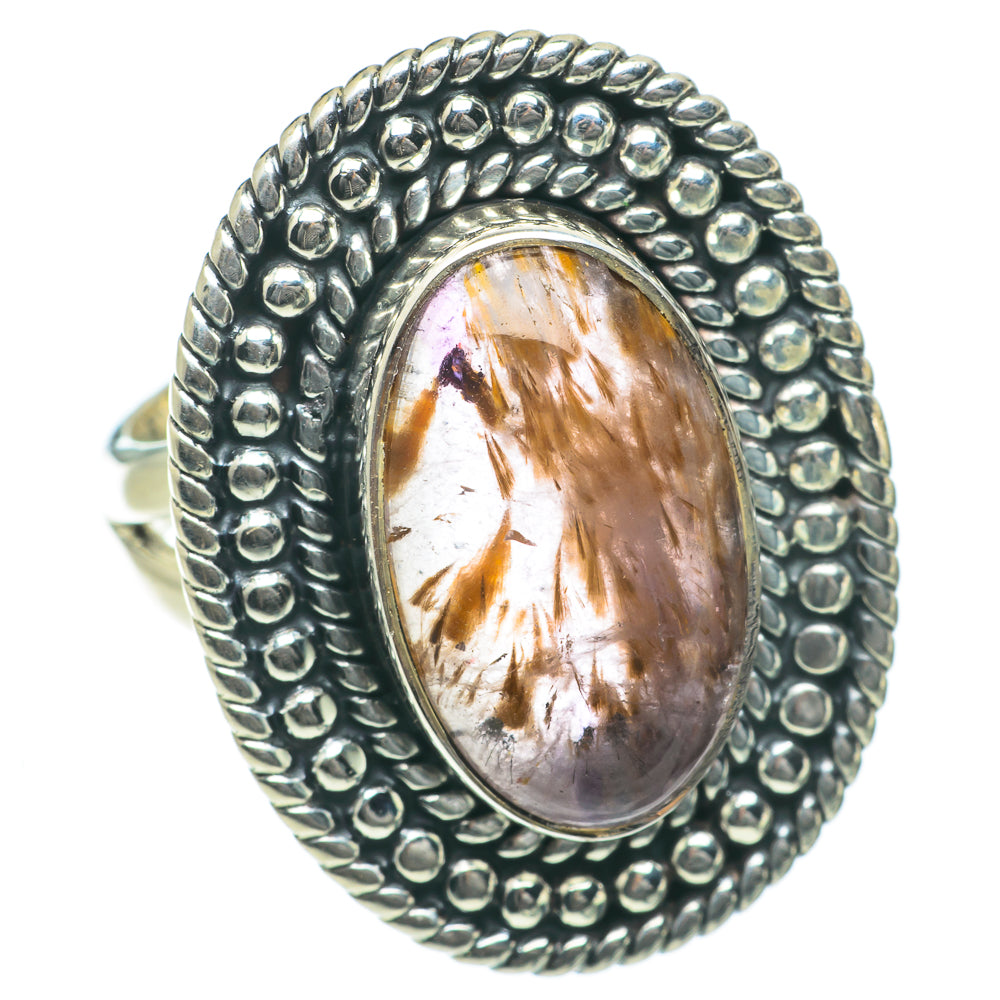 Cacoxenite Amethyst Rings handcrafted by Anasilvercos - RING63943