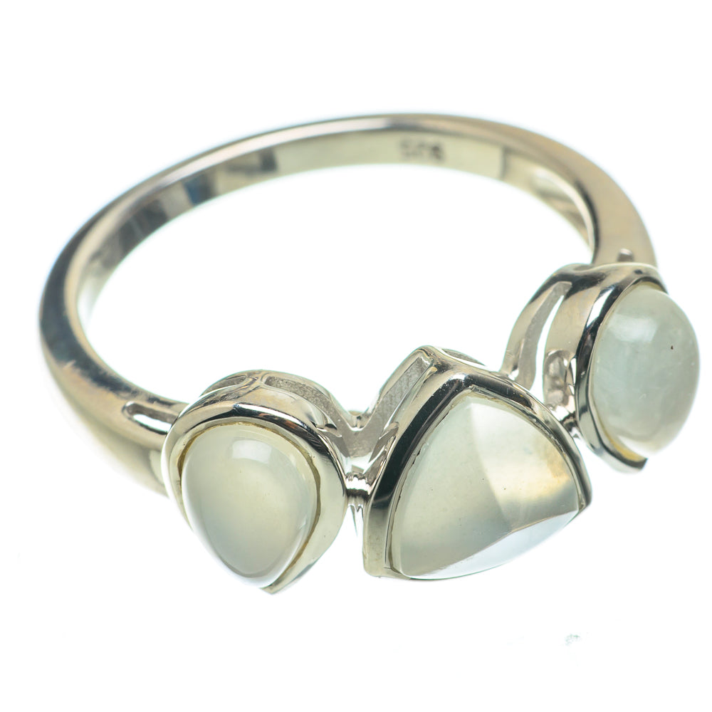 Rainbow Moonstone Rings handcrafted by Anasilvercos - RING63948