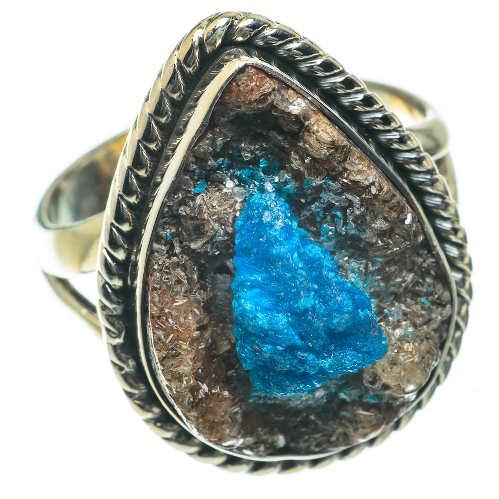 Cavansite Crystal Rings handcrafted by Anasilvercos - RING63949