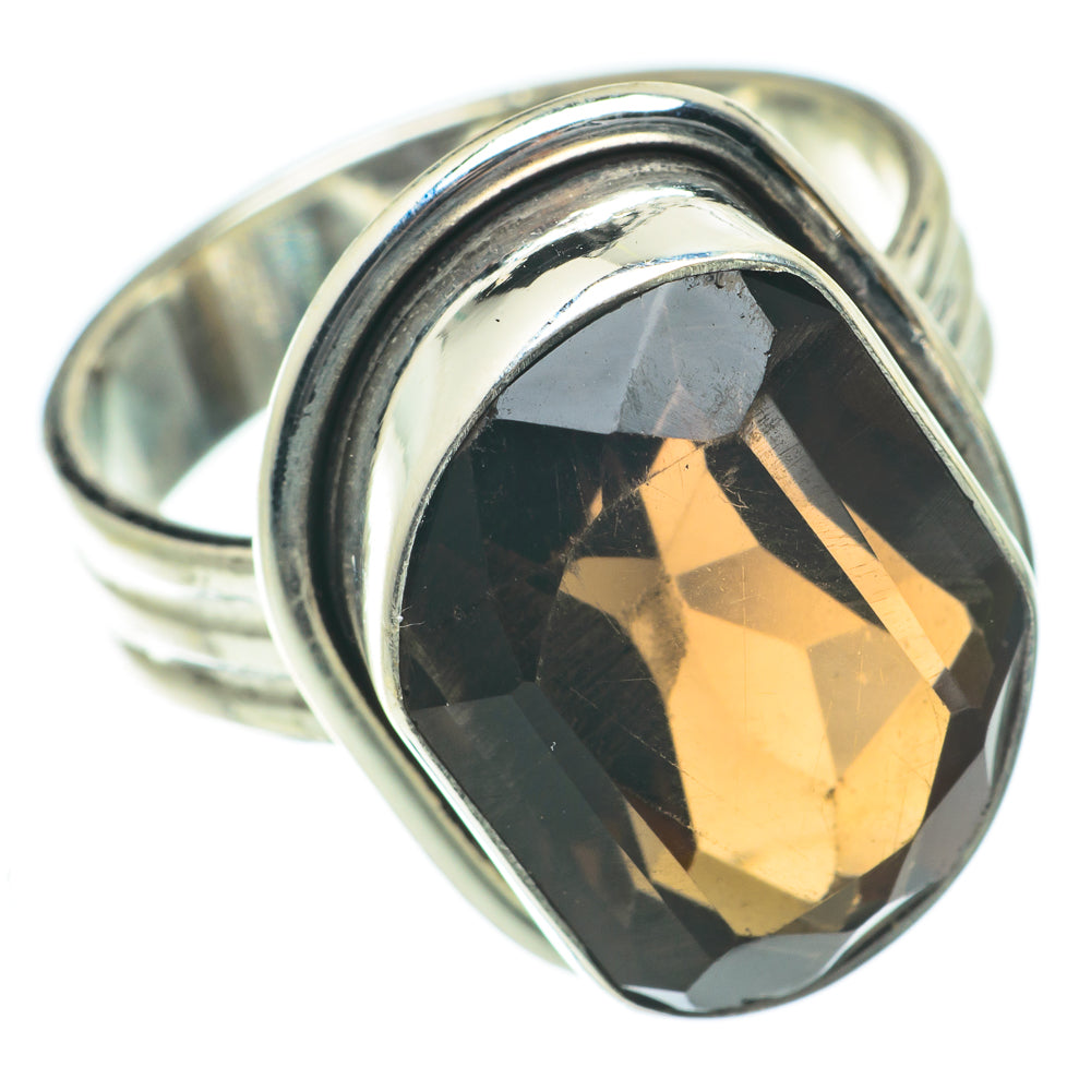 Smoky Quartz Rings handcrafted by Anasilvercos - RING64002