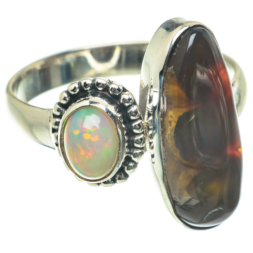 Mexican Fire Agate Rings handcrafted by Anasilvercos - RING64007
