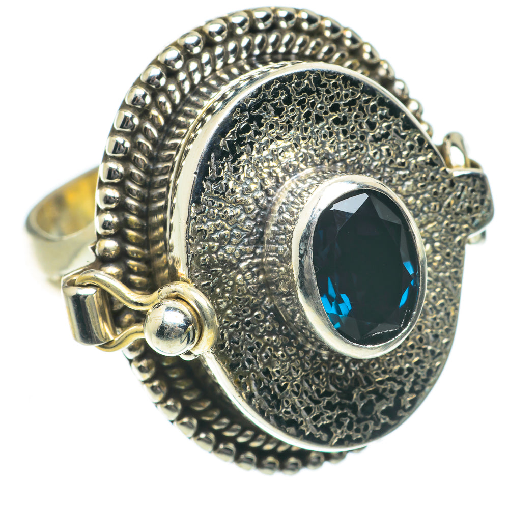 Blue Fluorite Rings handcrafted by Anasilvercos - RING64010