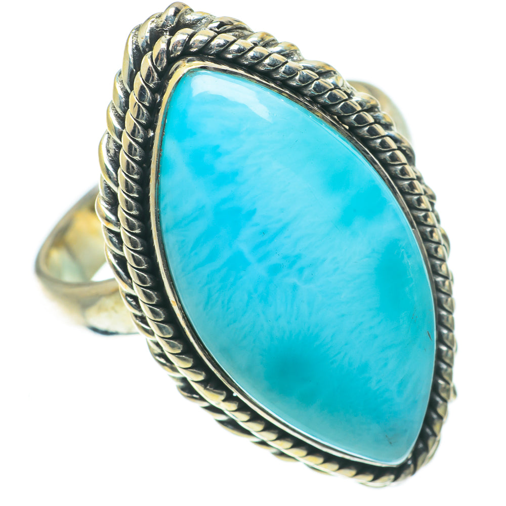 Larimar Rings handcrafted by Anasilvercos - RING64011