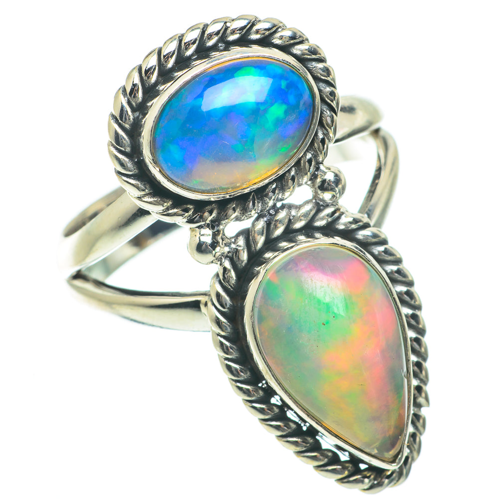 Ethiopian Opal Rings handcrafted by Anasilvercos - RING64019