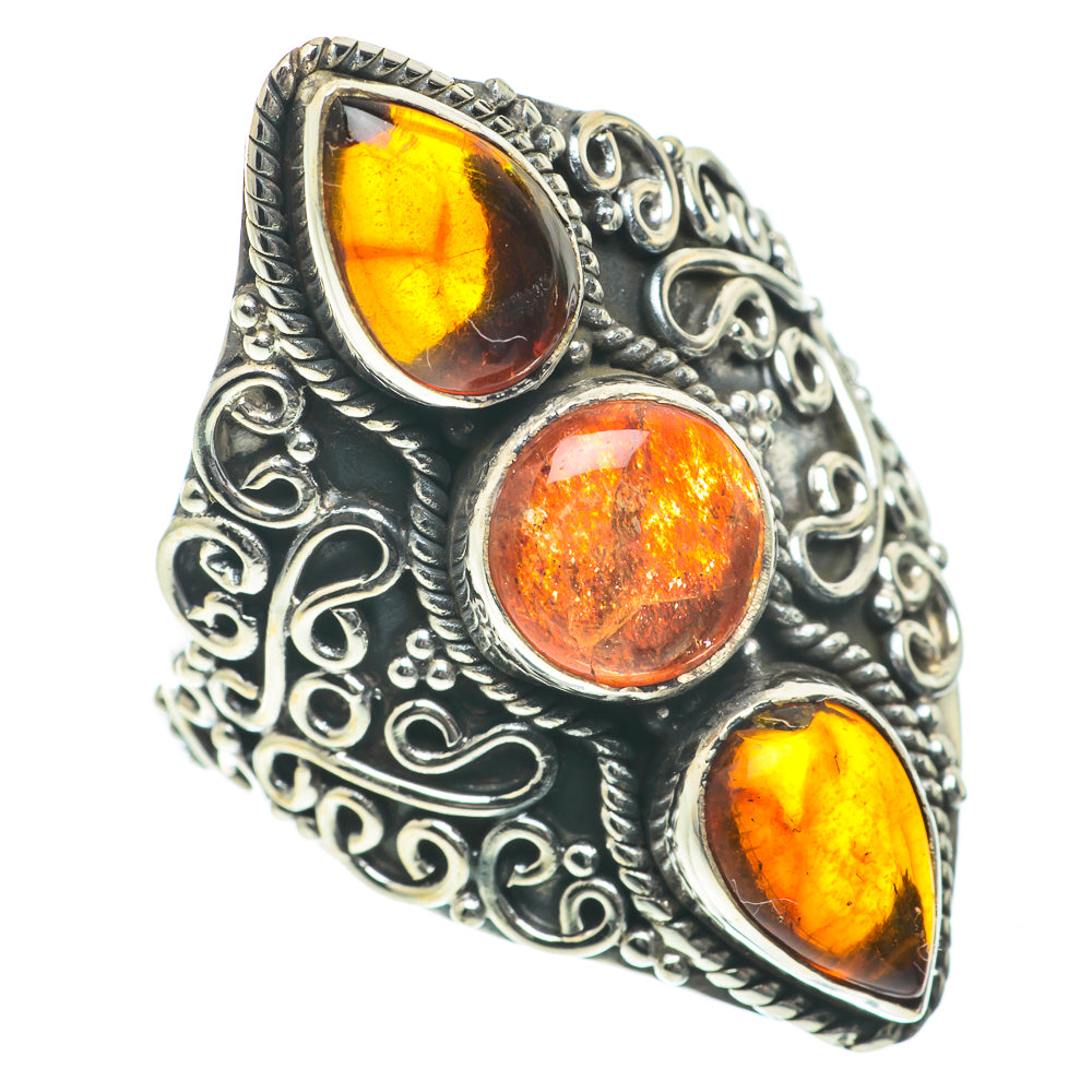 Sunstone Rings handcrafted by Anasilvercos - RING64091