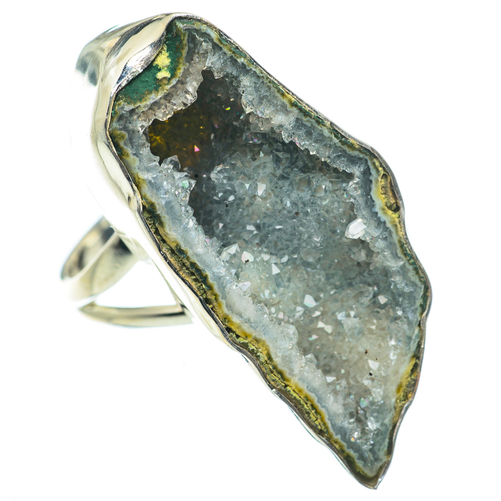 Coconut Geode Slice Rings handcrafted by Anasilvercos - RING64103