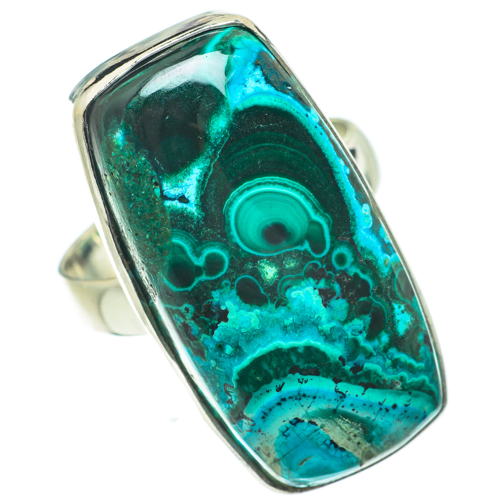 Malachite In Chrysocolla Rings handcrafted by Anasilvercos - RING64113