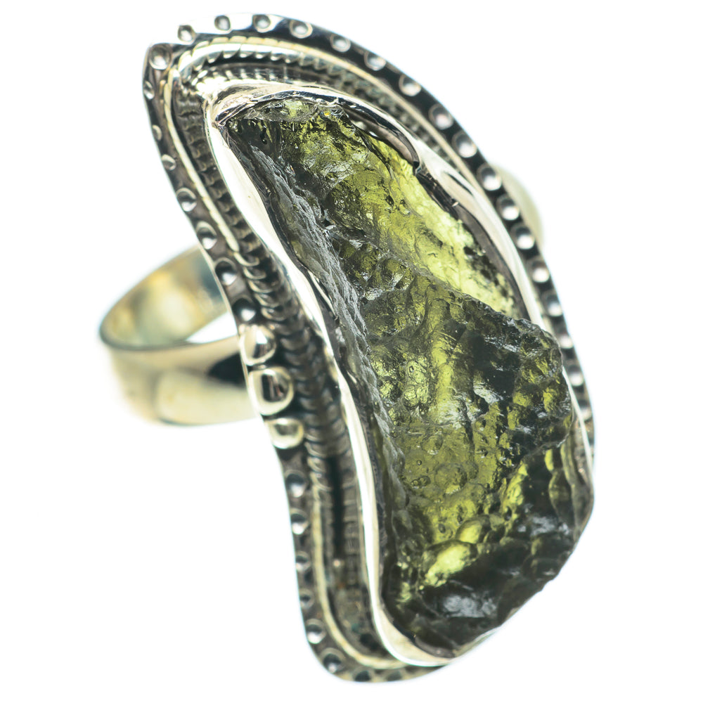 Czech Moldavite Rings handcrafted by Anasilvercos - RING64117