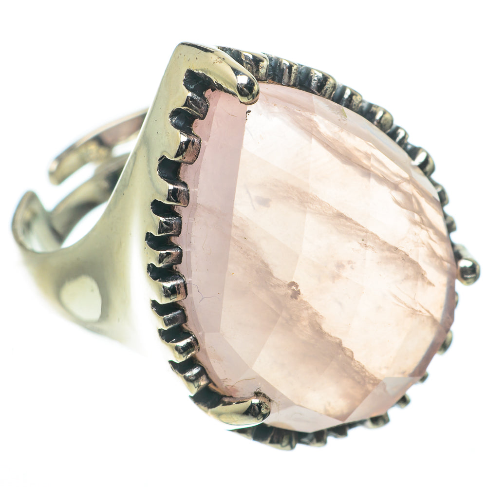 Rose Quartz Rings handcrafted by Anasilvercos - RING64141