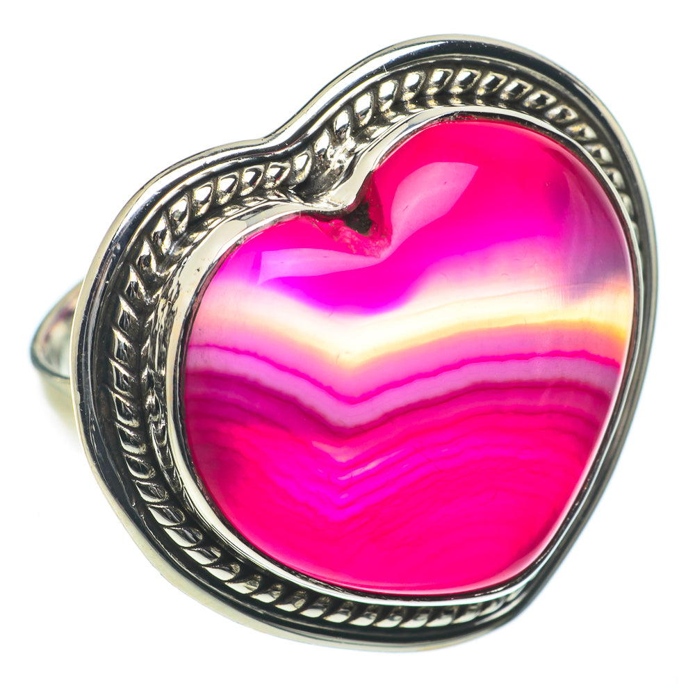 Pink Botswana Agate Rings handcrafted by Anasilvercos - RING64142