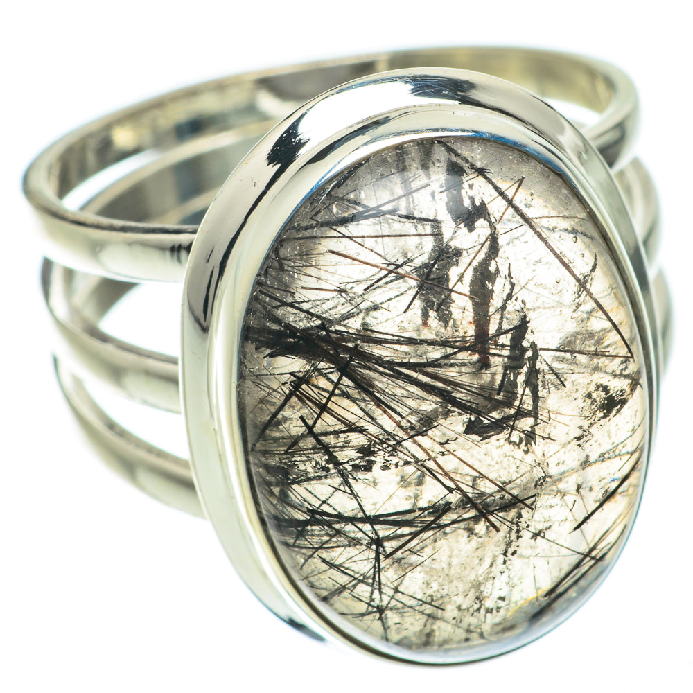 Tourmalinated Quartz Rings handcrafted by Anasilvercos - RING64149