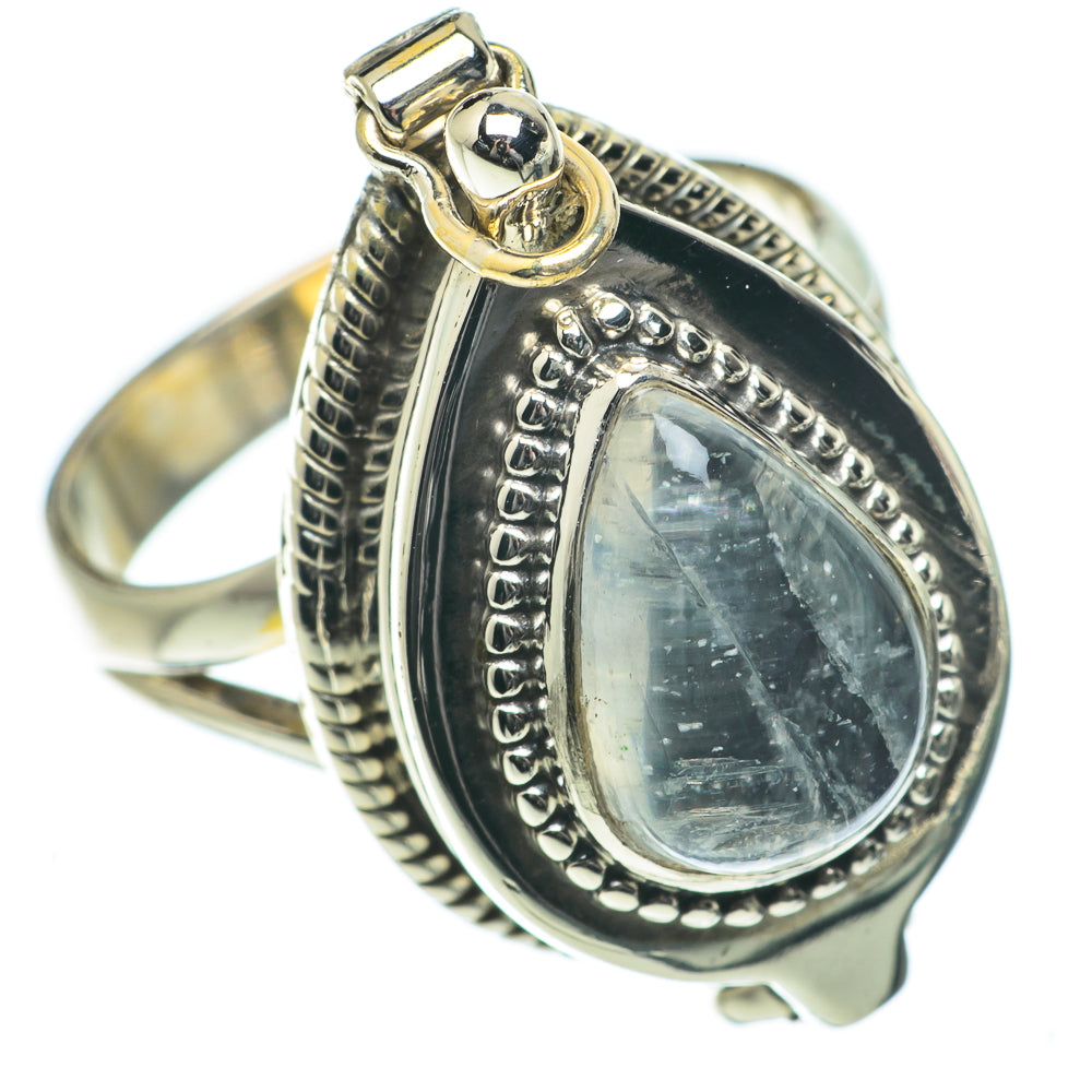 Rainbow Moonstone Rings handcrafted by Anasilvercos - RING64152