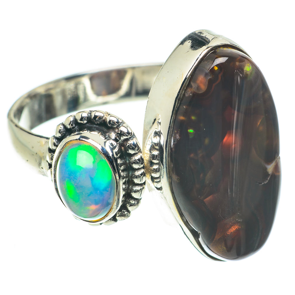 Mexican Fire Agate Rings handcrafted by Anasilvercos - RING64156