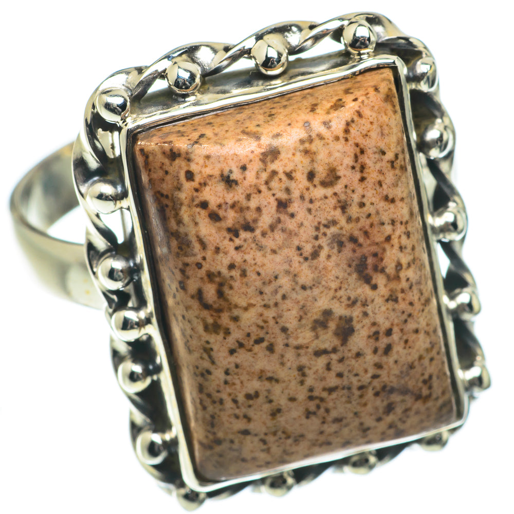 Fossil Coral Rings handcrafted by Anasilvercos - RING64166