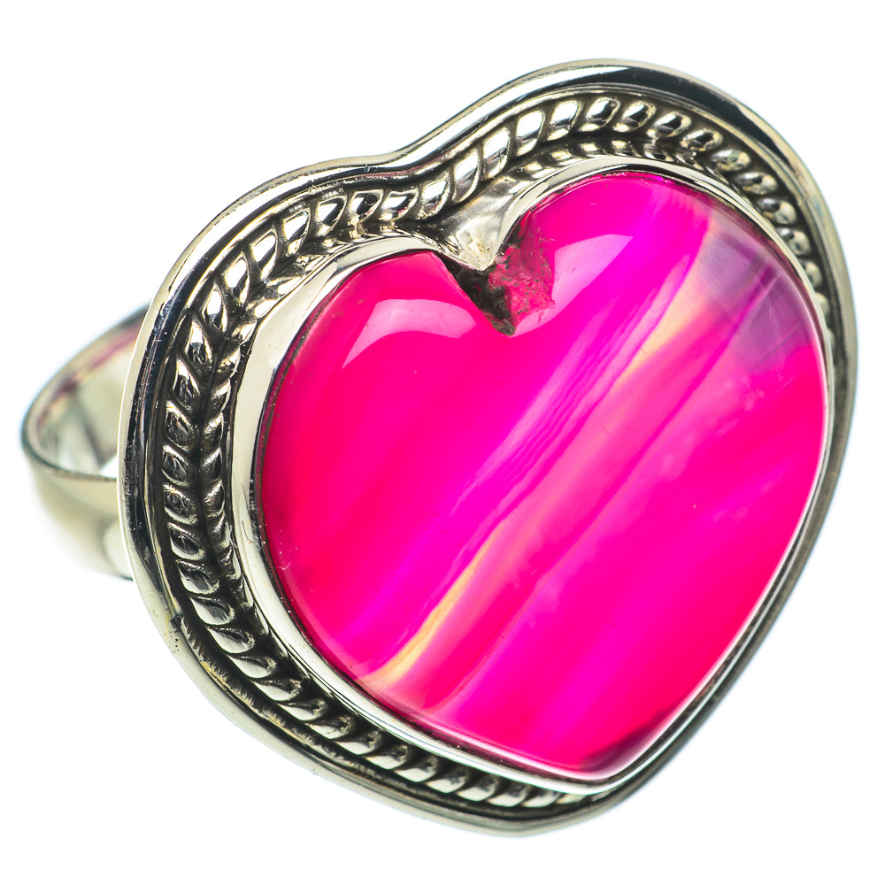Pink Botswana Agate Rings handcrafted by Anasilvercos - RING64169