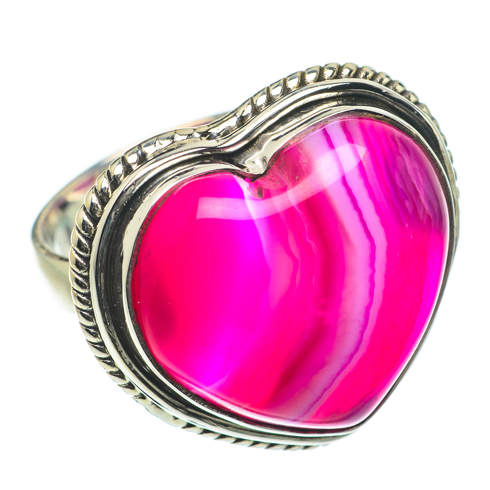 Pink Botswana Agate Rings handcrafted by Anasilvercos - RING64170