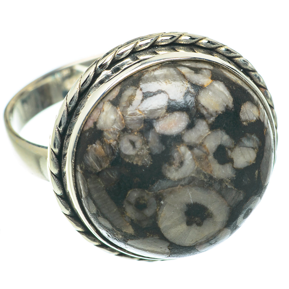 Crinoid Fossil Rings handcrafted by Anasilvercos - RING64217