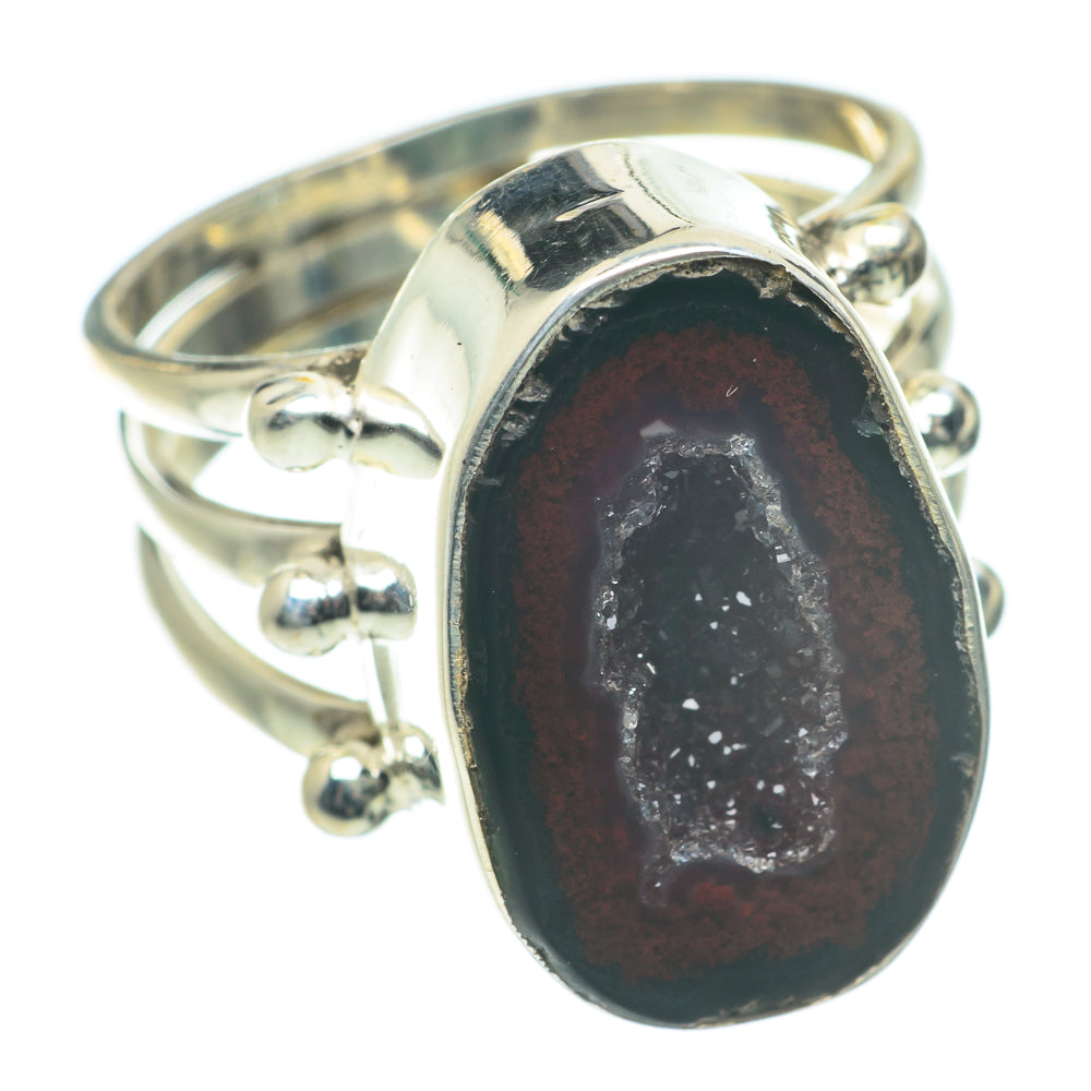 Coconut Geode Slice Rings handcrafted by Anasilvercos - RING64239
