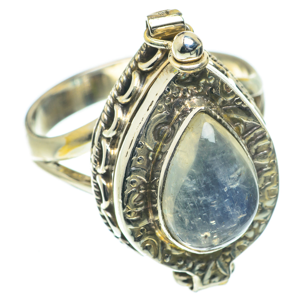 Rainbow Moonstone Rings handcrafted by Anasilvercos - RING64269