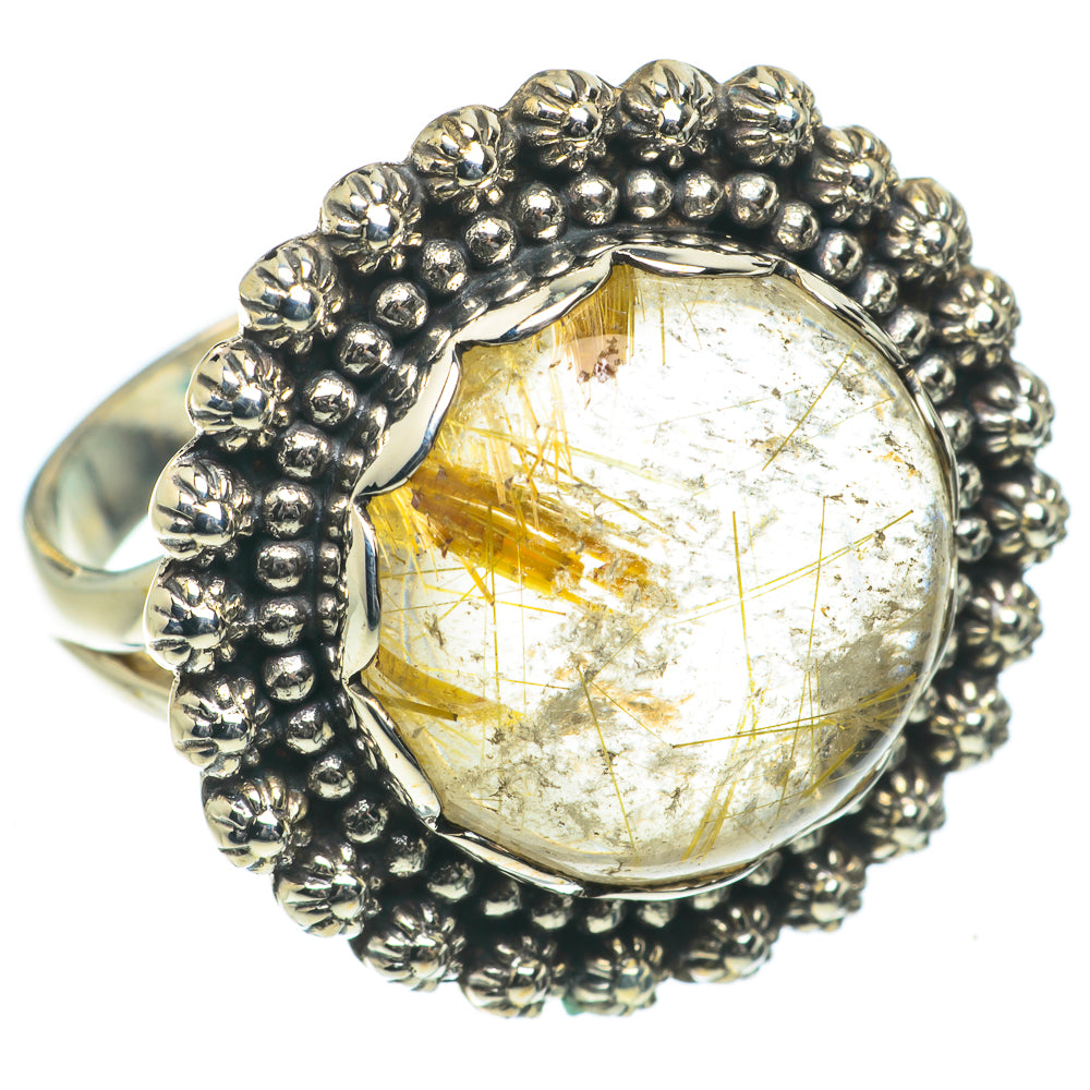 Rutilated Quartz Rings handcrafted by Anasilvercos - RING64286