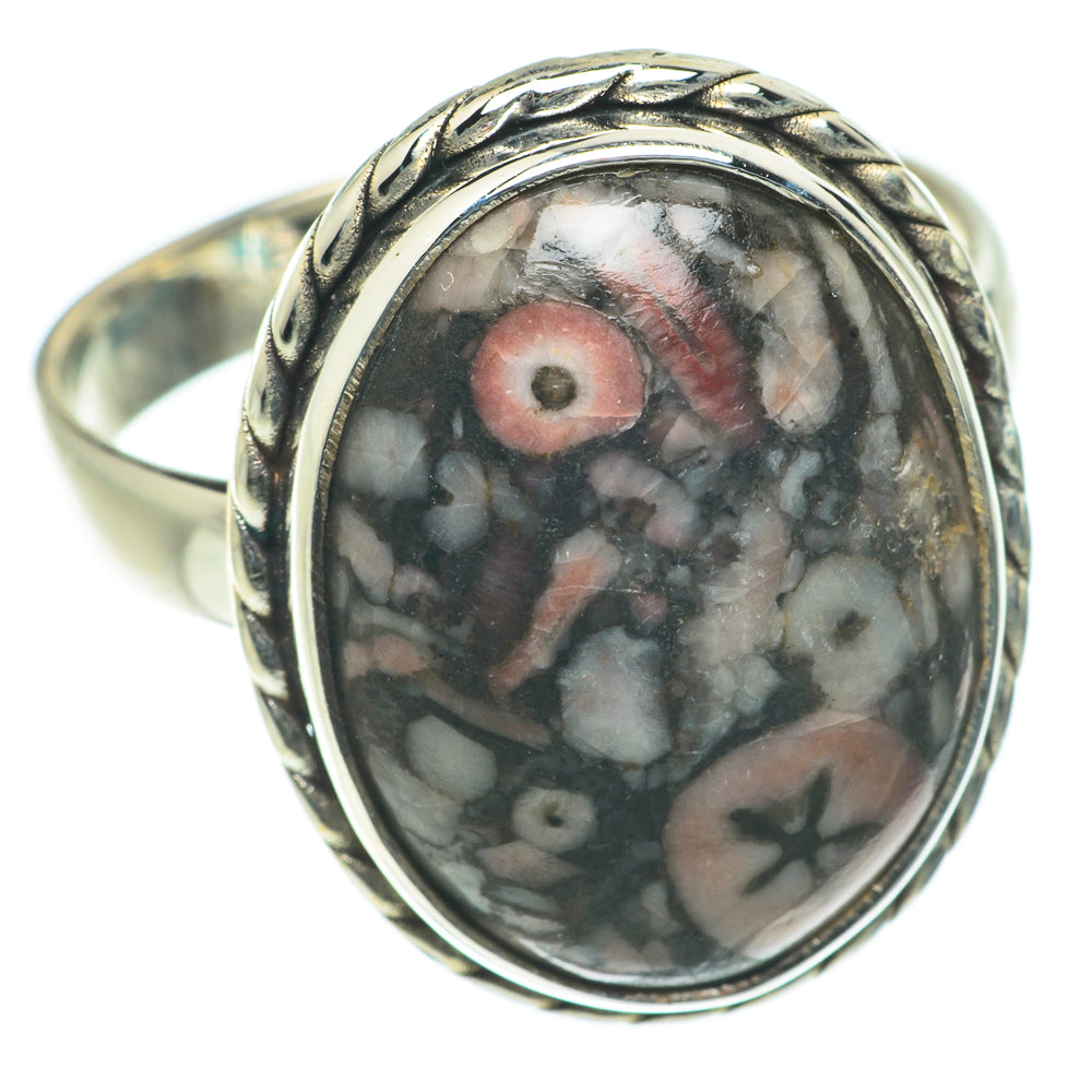 Crinoid Fossil Rings handcrafted by Anasilvercos - RING64298