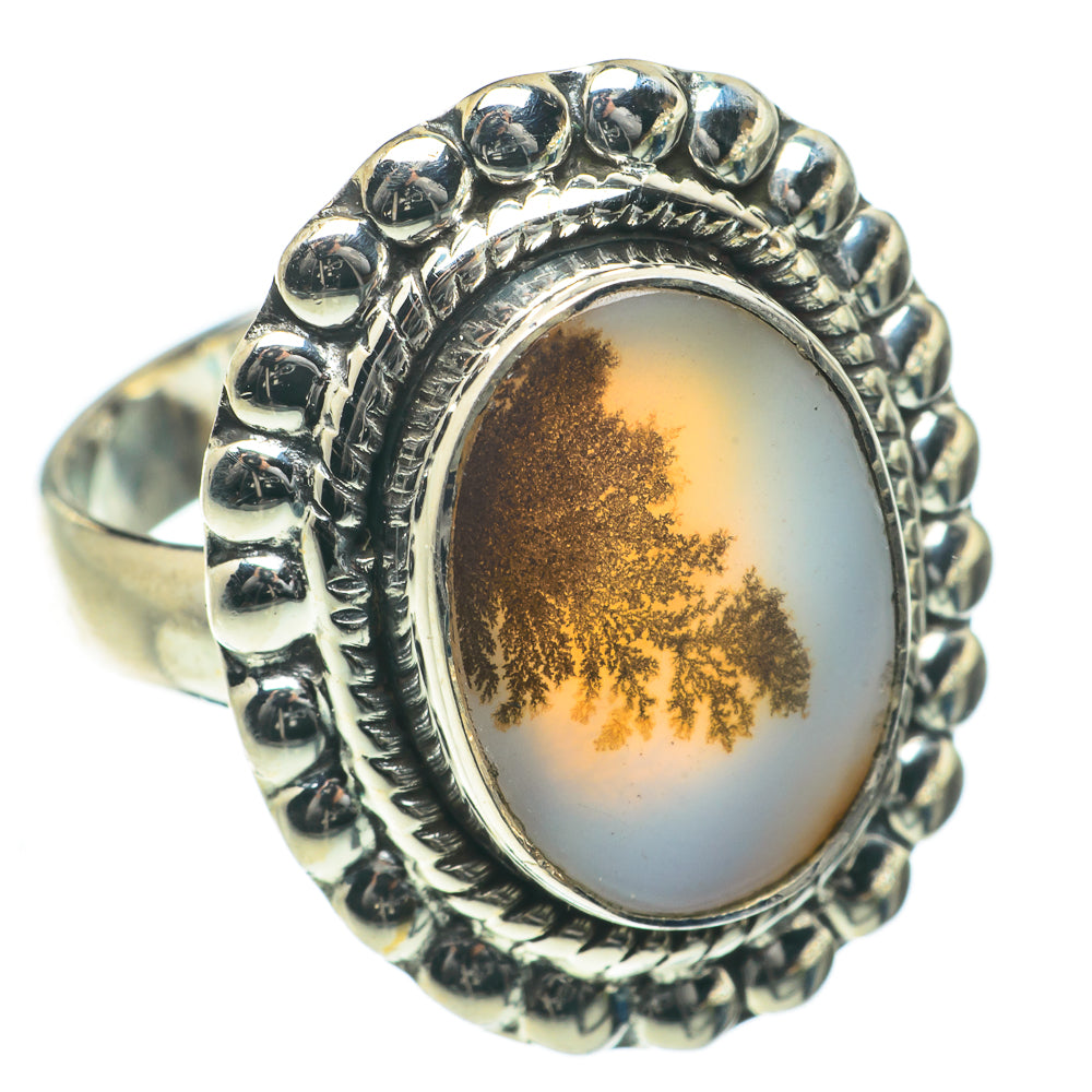 Scenic Dendritic Agate Rings handcrafted by Anasilvercos - RING64317