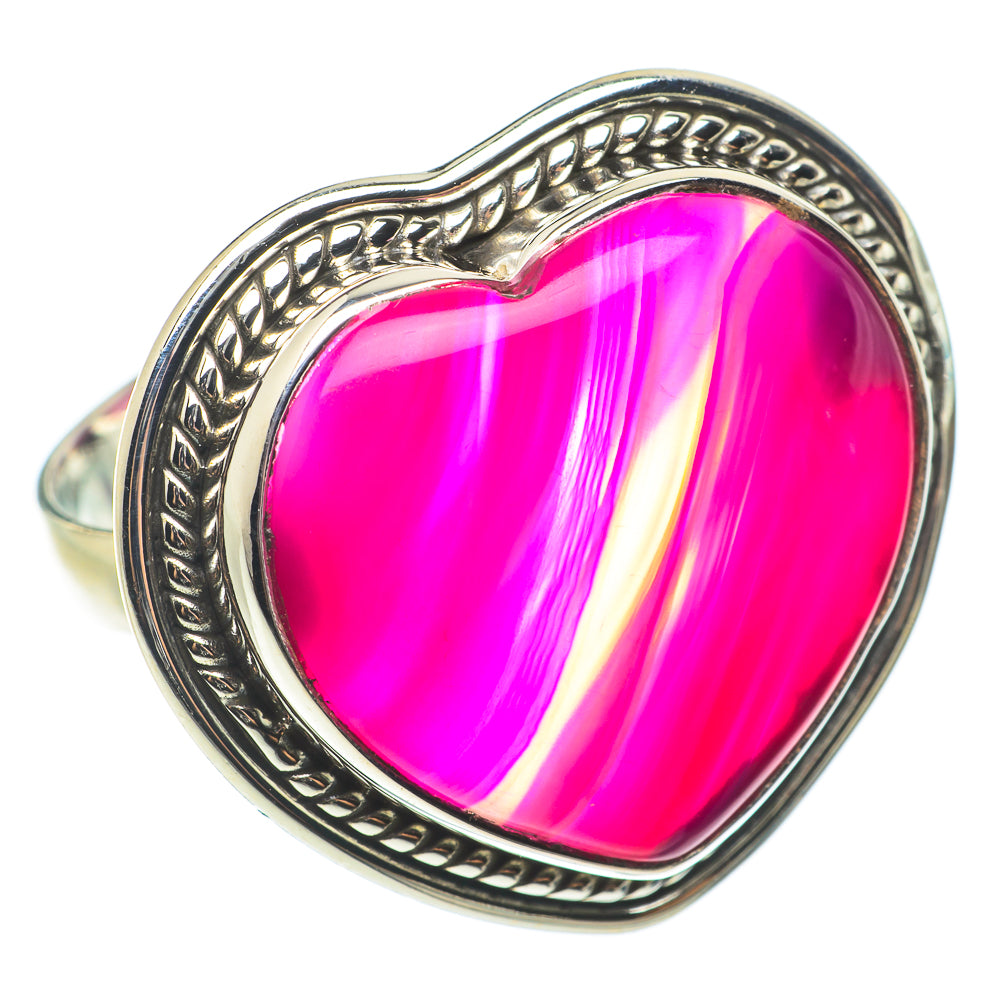 Pink Botswana Agate Rings handcrafted by Anasilvercos - RING64335