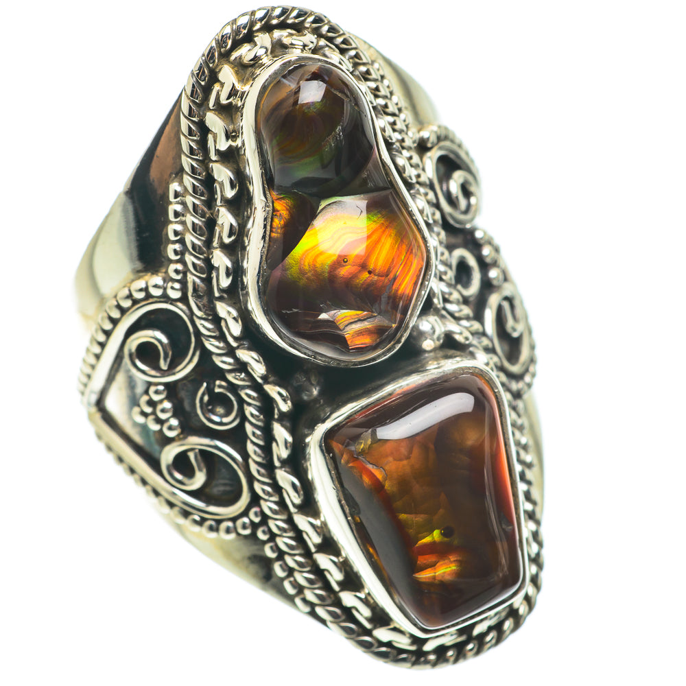 Mexican Fire Agate Rings handcrafted by Anasilvercos - RING64357