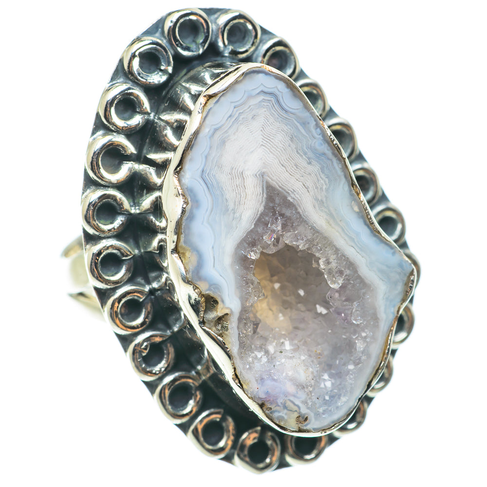 Coconut Geode Slice Rings handcrafted by Anasilvercos - RING64371