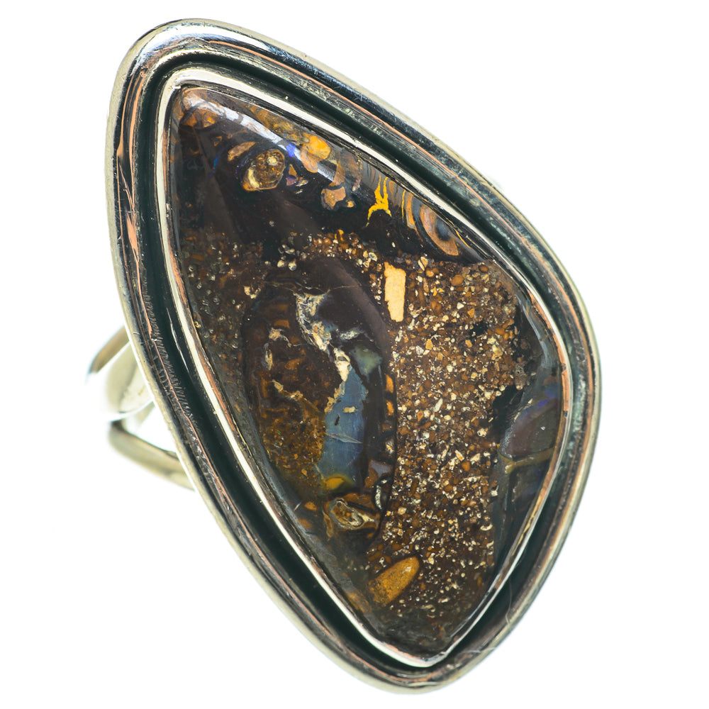 Boulder Opal Rings handcrafted by Anasilvercos - RING64376